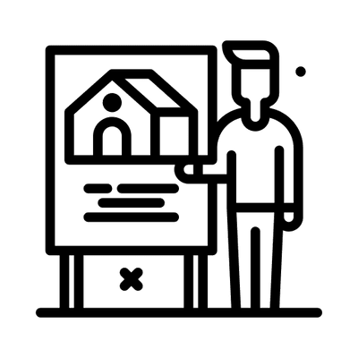 Black play button icon on white background.
